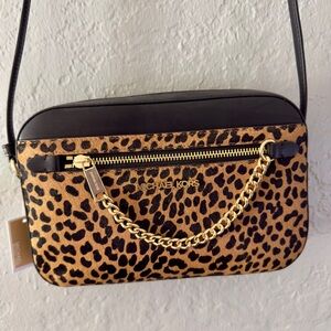 Michael Kors NWT Leopard-Print Crossbody Bag